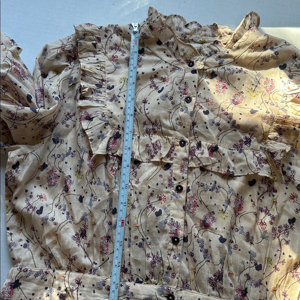 Ba&sh Beige Belle dress nude size 3 or US 8 cotton lined - Picture 5 of 15